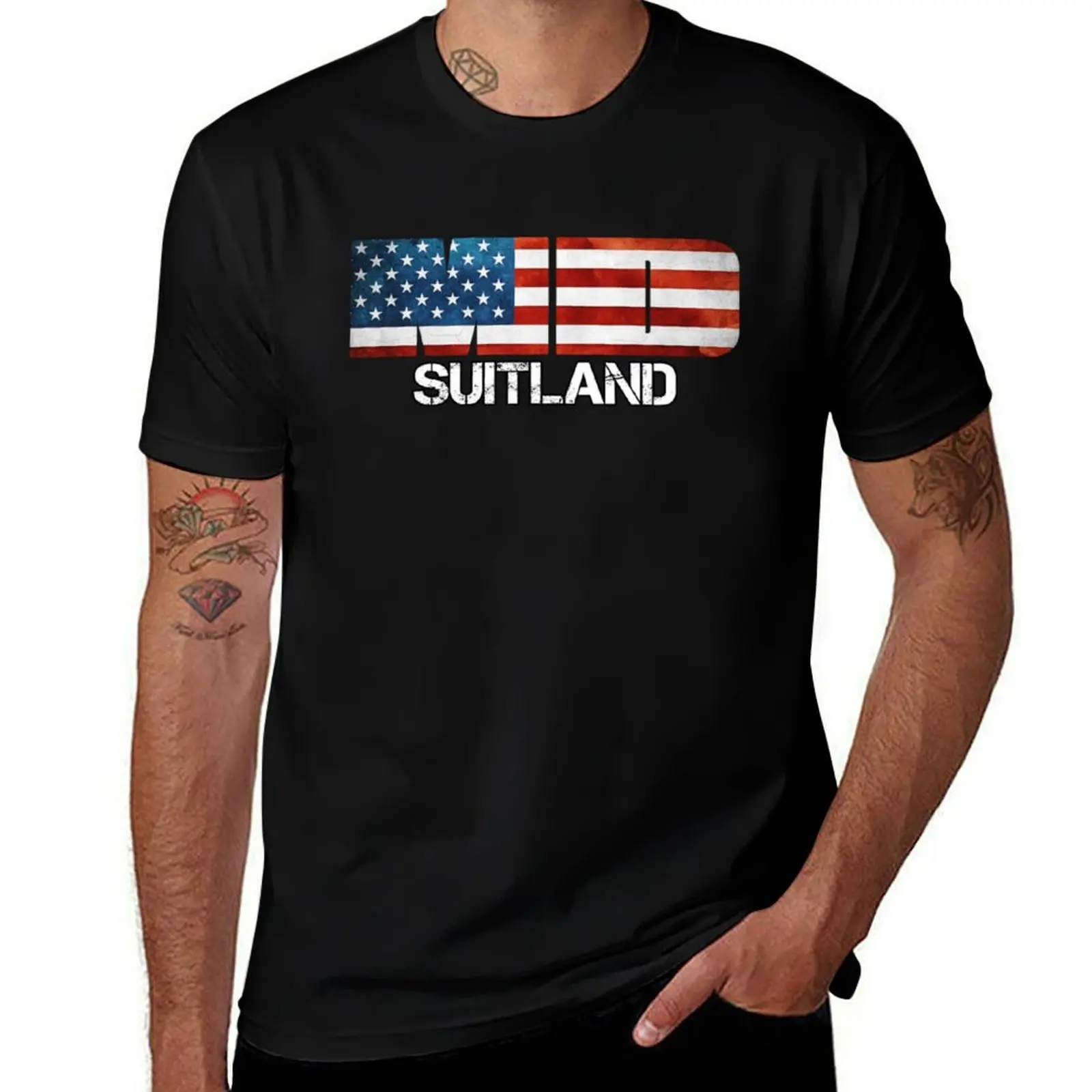 

Suitland Maryland Vintage Distressed Souvenir T-Shirt vintage clothes basketball graphic tees customizeds outfits for men
