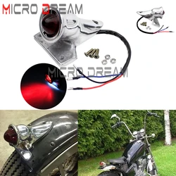 Custom Retro Taillight Motorcycle Crocker Rear Stop Brake License Plate Light Bracket For Bobber Chopper Scrambler Cafe Racer