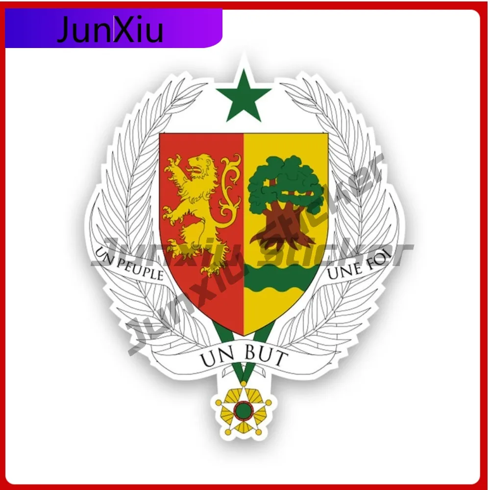 

Senegalese Coat Of Arms Sticker Waterproof Anime Laptop Waterproof Vinyl Decal For Car Bumpers Outdoor Creative Protection