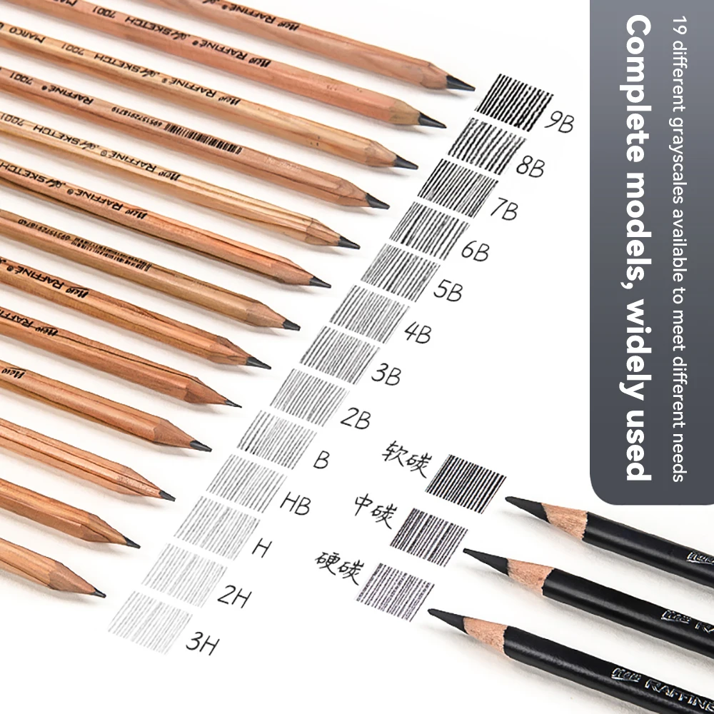 5/6/7/12 PCS Charcoal Graphite Sketch Pencils Set Drawing Sketching Pencils for Artists Beginners Stationery Art Supplies