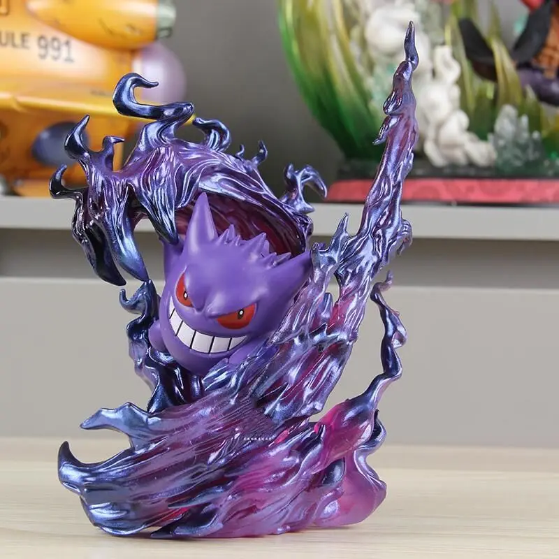 New In Stock 18cm Anime Poke Mon Gengar Ghost Claw Action Figure Game Statue Pvc Collectible Kawaii Model For Gifts Dolls Toys