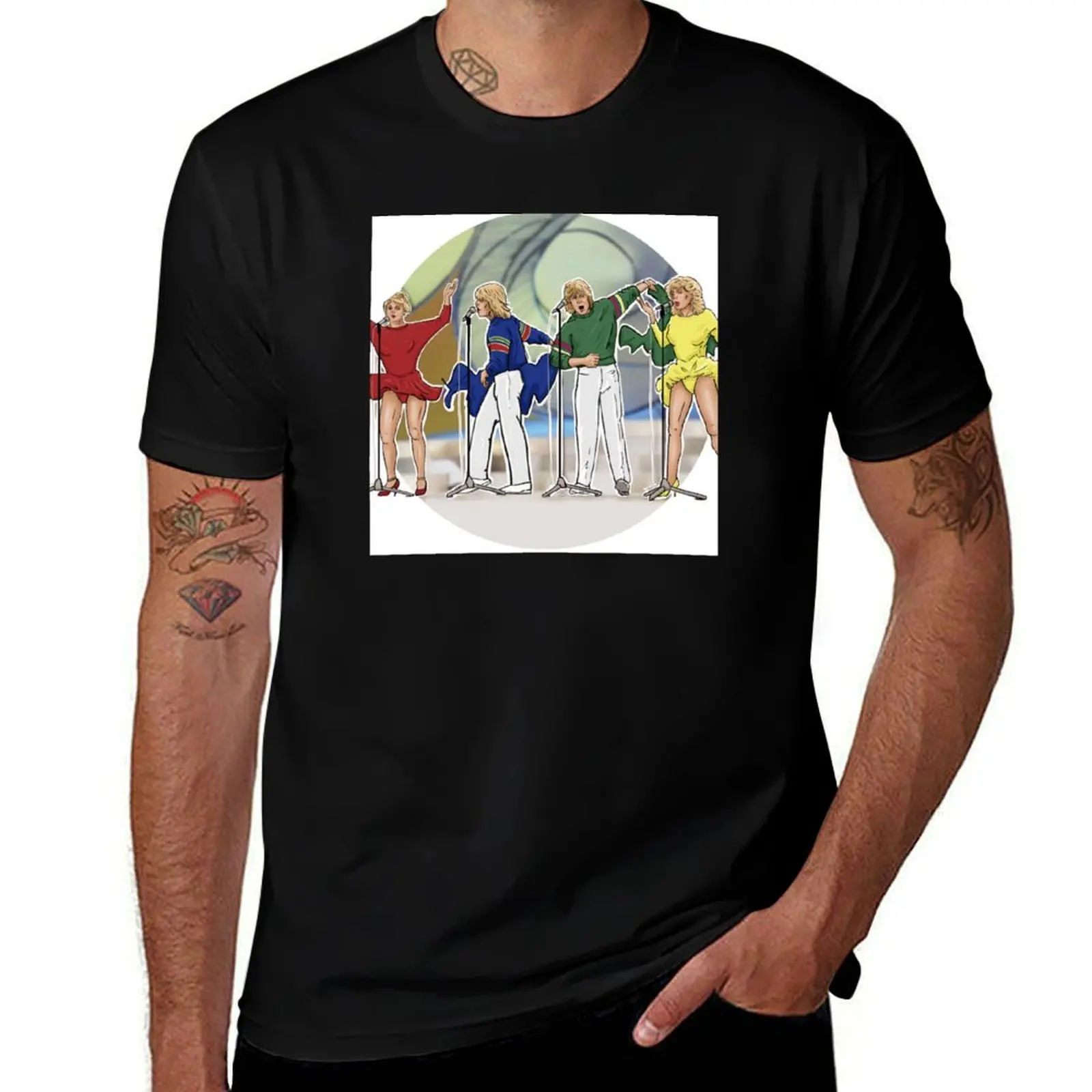 Gay icons - Bucks Fizz at Eurovision - Making Your Mind Up T-Shirt Casual All Match Tee Shirt for Men T-Shirt