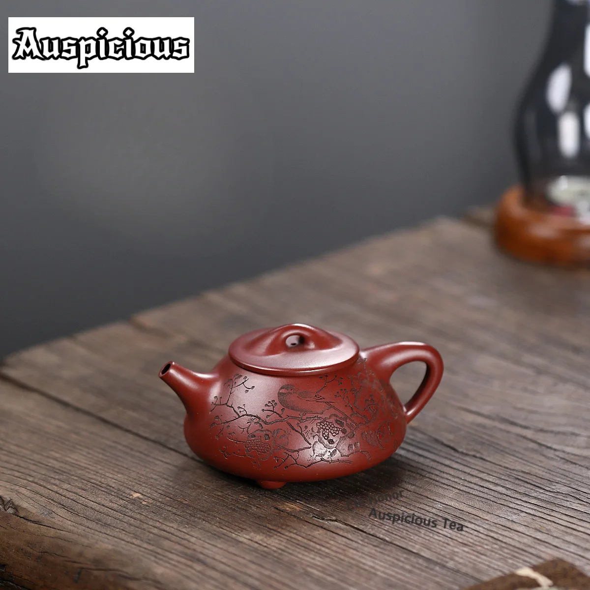 280ml High-end Yixing Purple Clay Teapots Handmade Jingzhou Stone Scoop Pot Raw Ore Dragon's Blood Sand Mud Kettle Zisha Tea Set