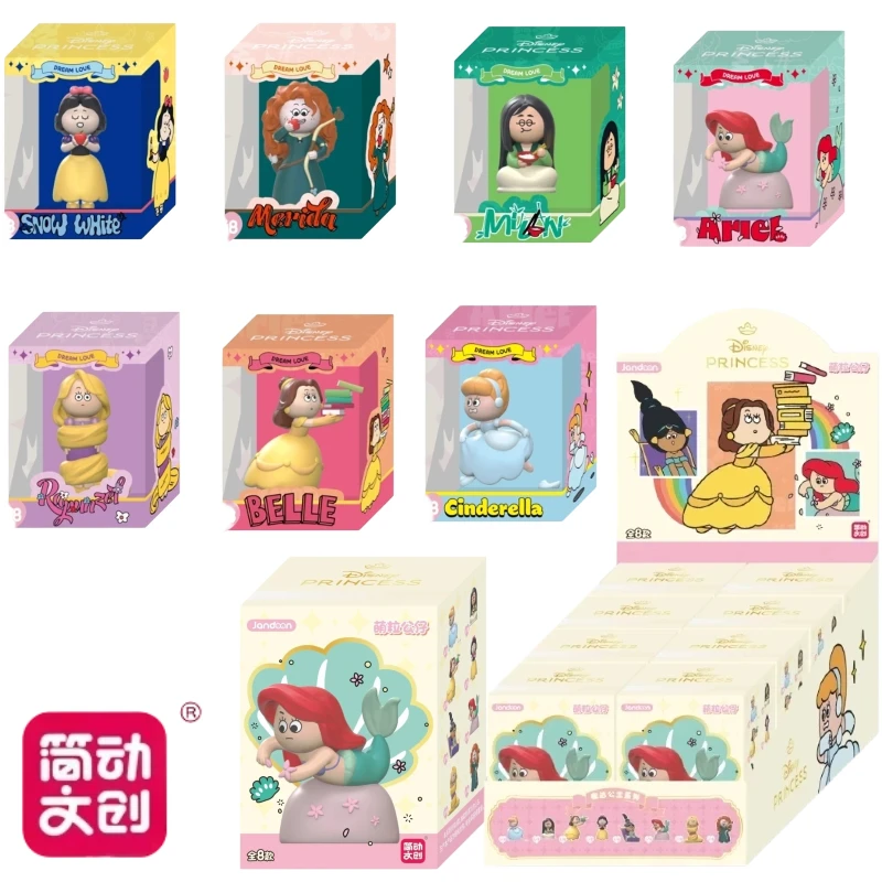 Jandoon, serie de figuras en miniatura de las Princesas de Disney, 8 estilos, muñeca adorable de Ariel, Belle y Blancanieves, muñeca coleccionable, modelo de juguete, regalos.