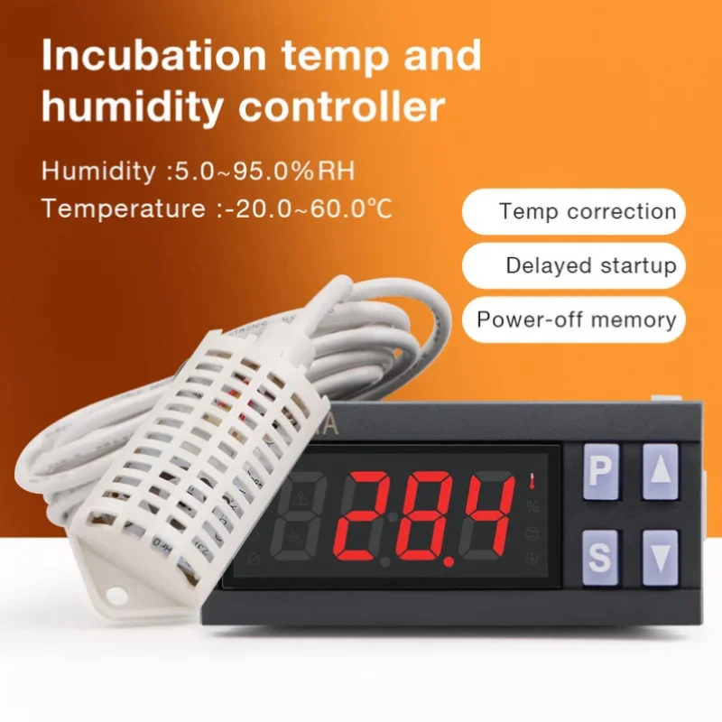

ZL-7801A Digital Temperature and Humidity Controller Incubator Controller for Incubator Climate Chamber Warehouse AC100 ~ 240V