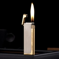 Zorro Ultra-thin Slim Compact Brushed Inflatable Lighter Mini Portable Metal Texture Retro Men's Creative Cigarette Gift Lighter