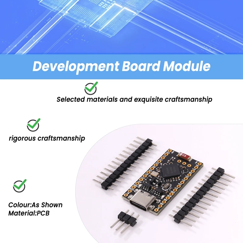 Promicro Development Módulo Board, Compatível com Nice Nano V2.0, Módulo portátil azul, NRF52840
