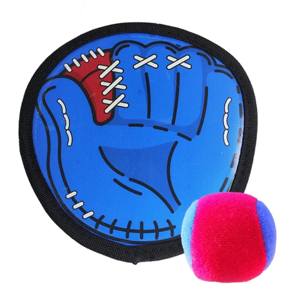 Creative Catching Ball Game Toy Colorful Sticky Target Racket Throwing Ball Toy Reused Catches Catching Glove