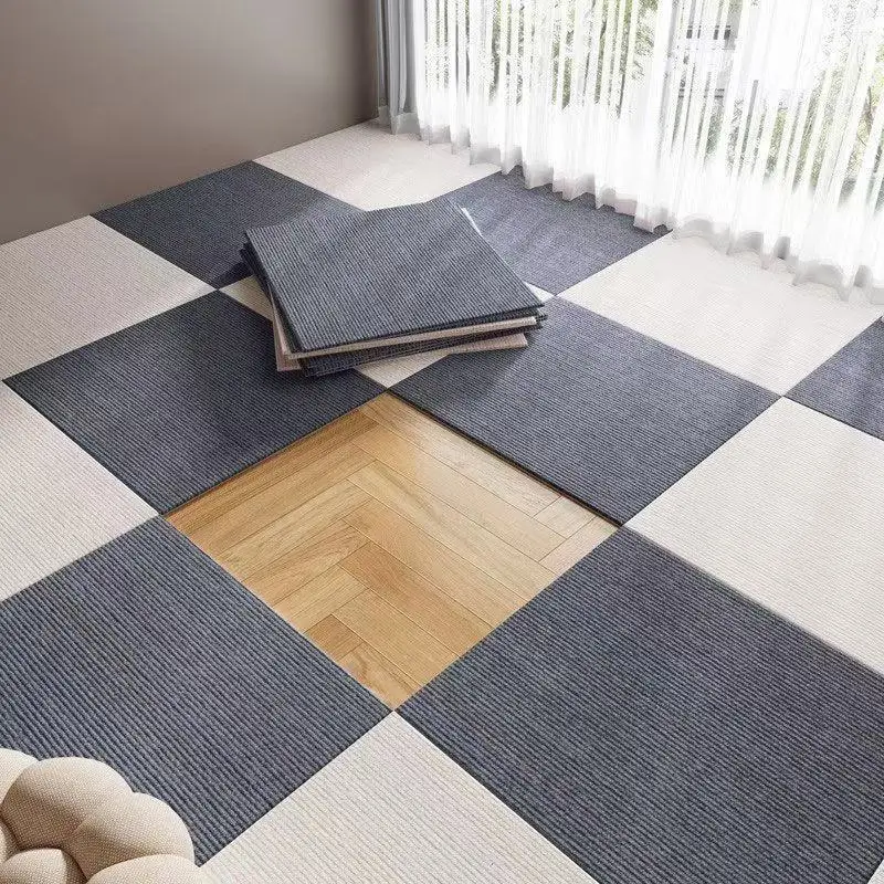 30X30cm Anti-Slip Self-Adhesive Splicing Block Floor Mat Mute Rug for Bedroom And Living Room Home Carpet