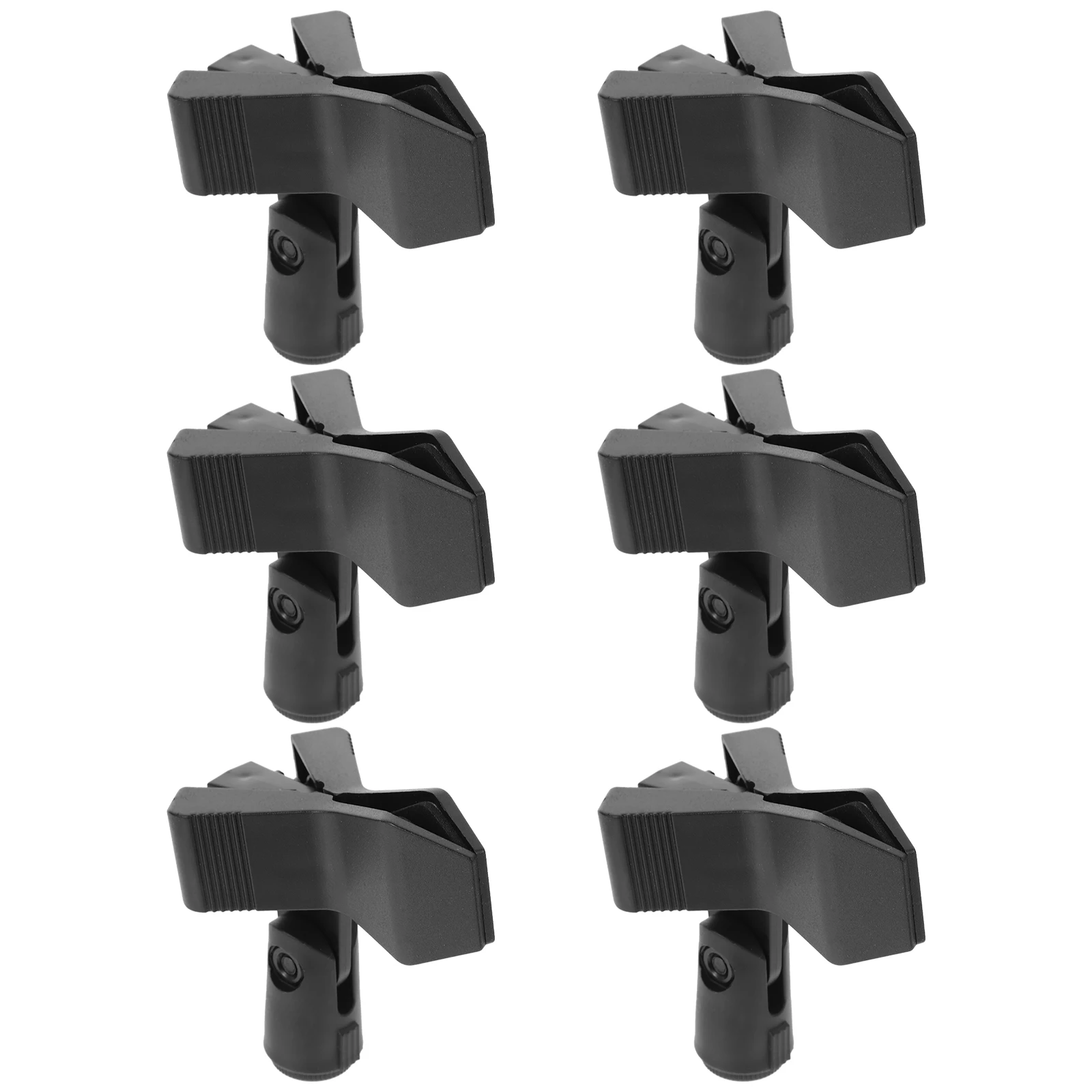 

6pcs Microphone Holders Clips Plastic Brackets Stand Fixing Durable Lightweight Practical Universal Mic Accessories