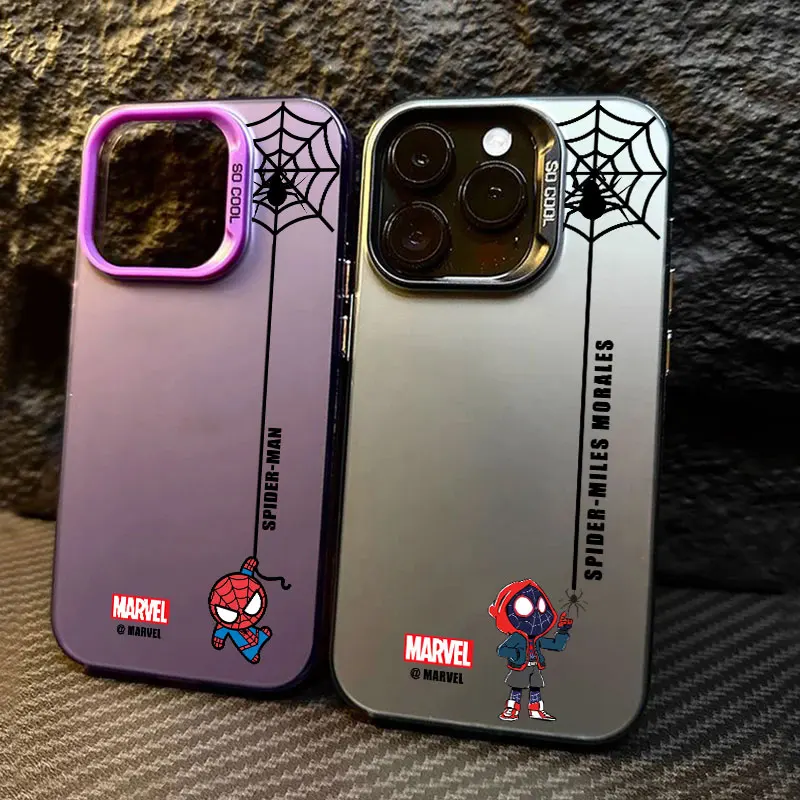 

Spiderman Spider Miles Morales Gwen Phone Case For iPhone 11 12 13 14 15 16 17 Pro Max 16e 17E 17 Air Plus 13 Fundas Back Cover