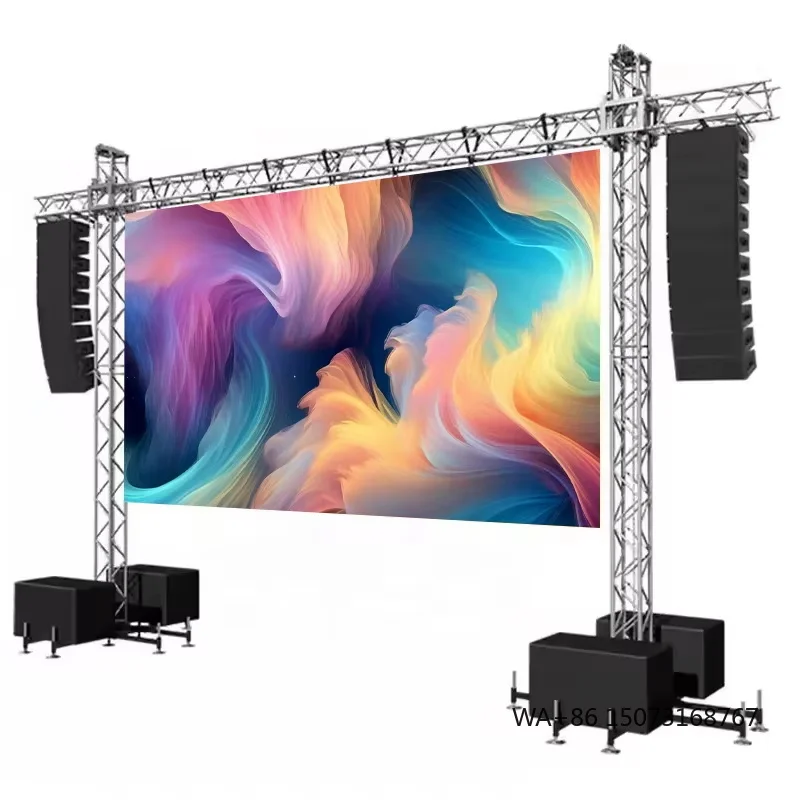 Pantalla LED de 1 x 2 Metros con Diseño Curvo, 7680 Hz, 20 pies, Pantalla LED P3.91 para Interiores y Exteriores, Fondo de Pantalla LED, Video Wall