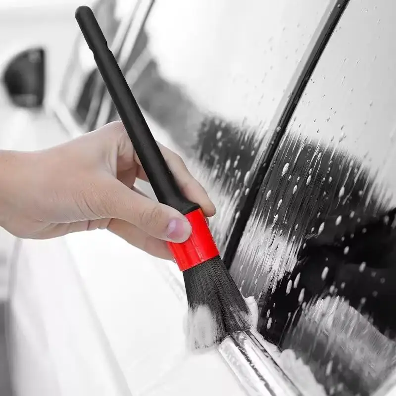 5PCS Car Detailing Brush Set Premium Fiber Multifunction Cleaning Brush For Cleaning Wheels Engine Interior Air Vents Wash Kit