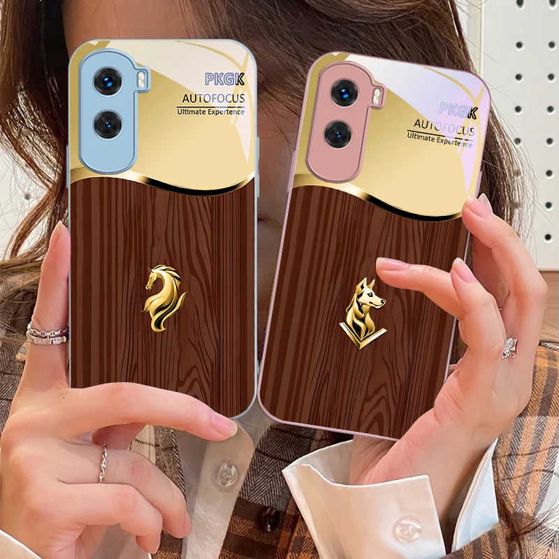 

Cartoon metal dragon head For Honor 30 50 50SE 70 Pro 90 200 Pro Magic 4 5 7 Lite X9c Smart X50i Plus X9 X30 Glass Phone Case