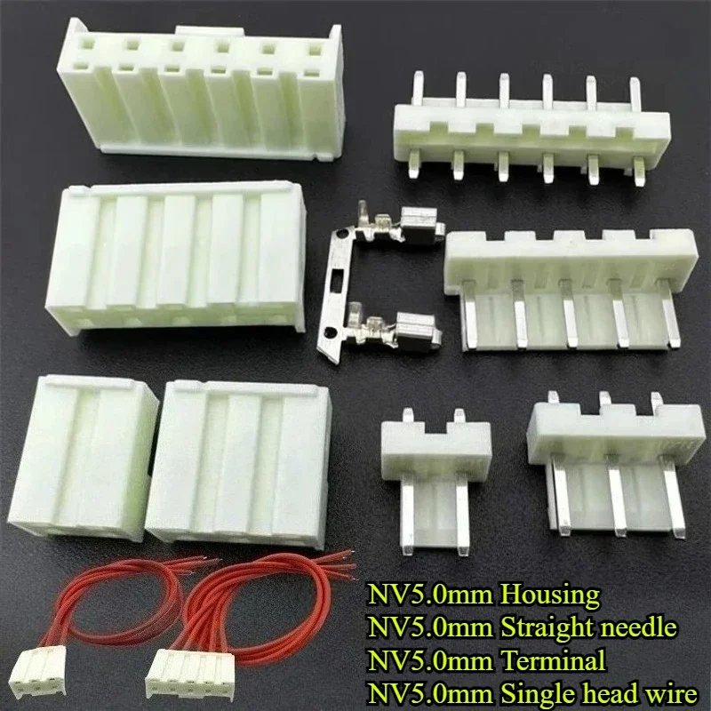 NV5.0mm 2P/3P/4P/5P/6P Pin Housing/Straight needle/Terminal/Wire to Board length 20cm 22AWG cable Connector replace the JST plug