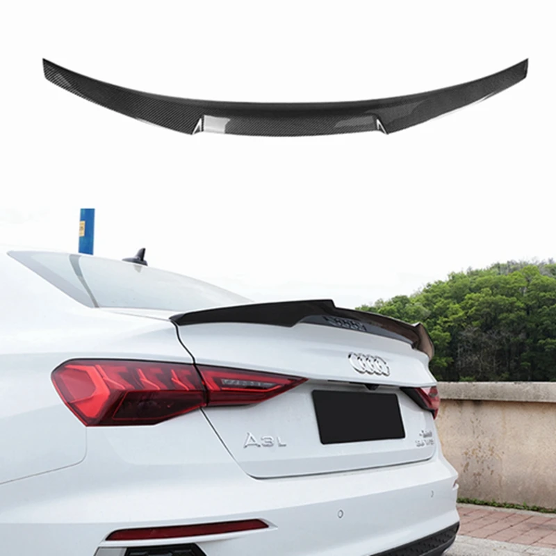 

FOR Audi A3 S3 8Y Sedan Spoiler 2021 2022 Real Carbon Fiber Rear Trunk Wing M4 Style Accessories Body Kit