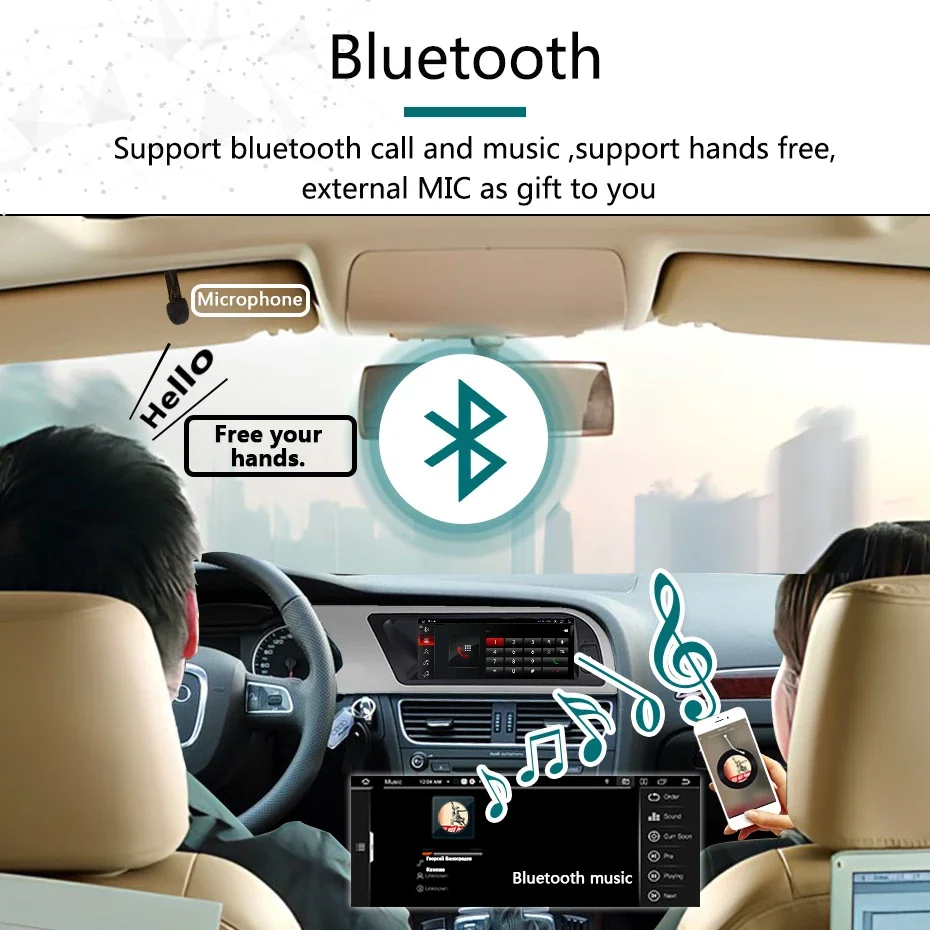 8,8'' Snapdragon 8 CORE Kabelloses Carplay Android 15 Auto-Radiobildschirm für Audi A5 2009-2016 Autoradio Stereo Multimedia-Player GPS Bluetooth 4G LTE – Detail 13