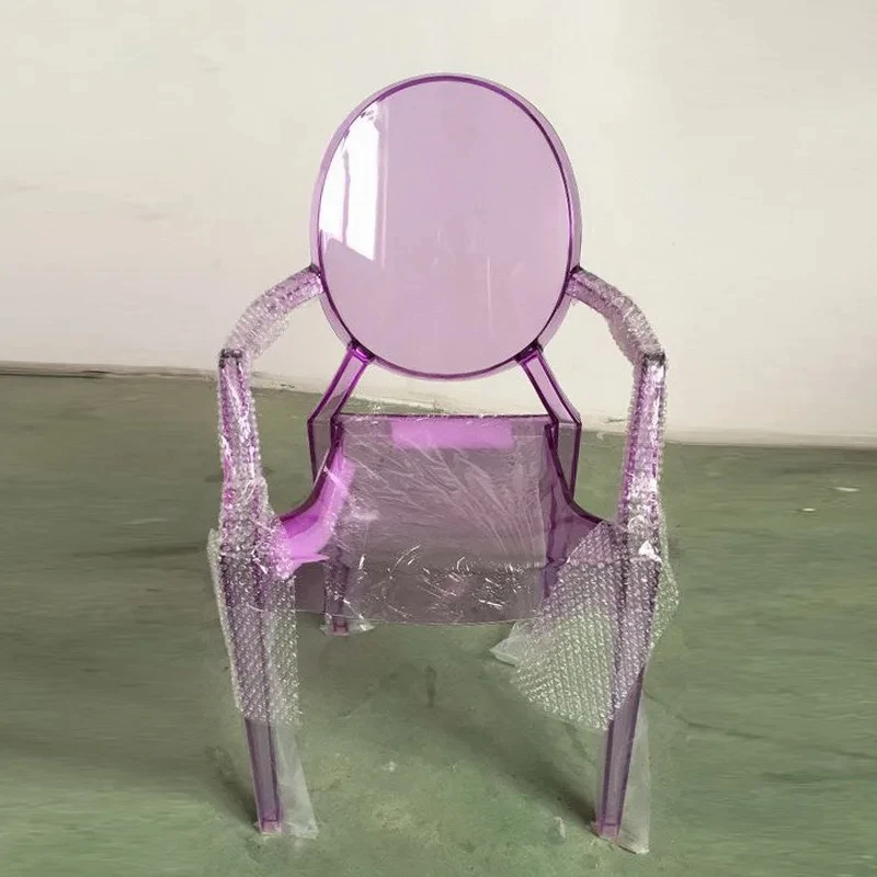 Wholesale Acrylic Transparent Chair with Armrests Wedding Event Furniture