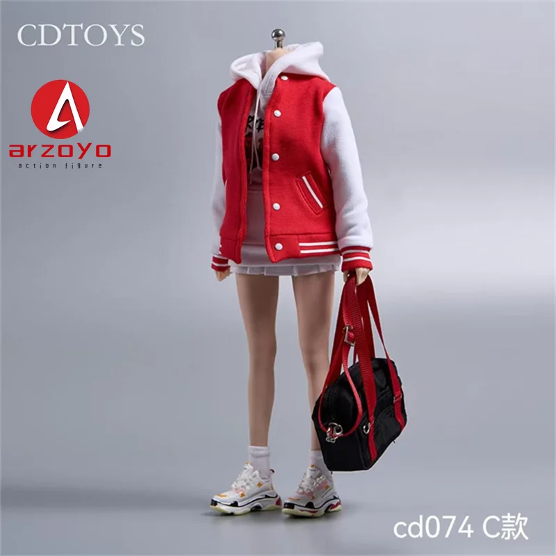 cdtoys cd074 1/6 femme Baseball sweat à capuche jupe plissée vêtements modèle adapté 12 ''soldat figurine corps poupée