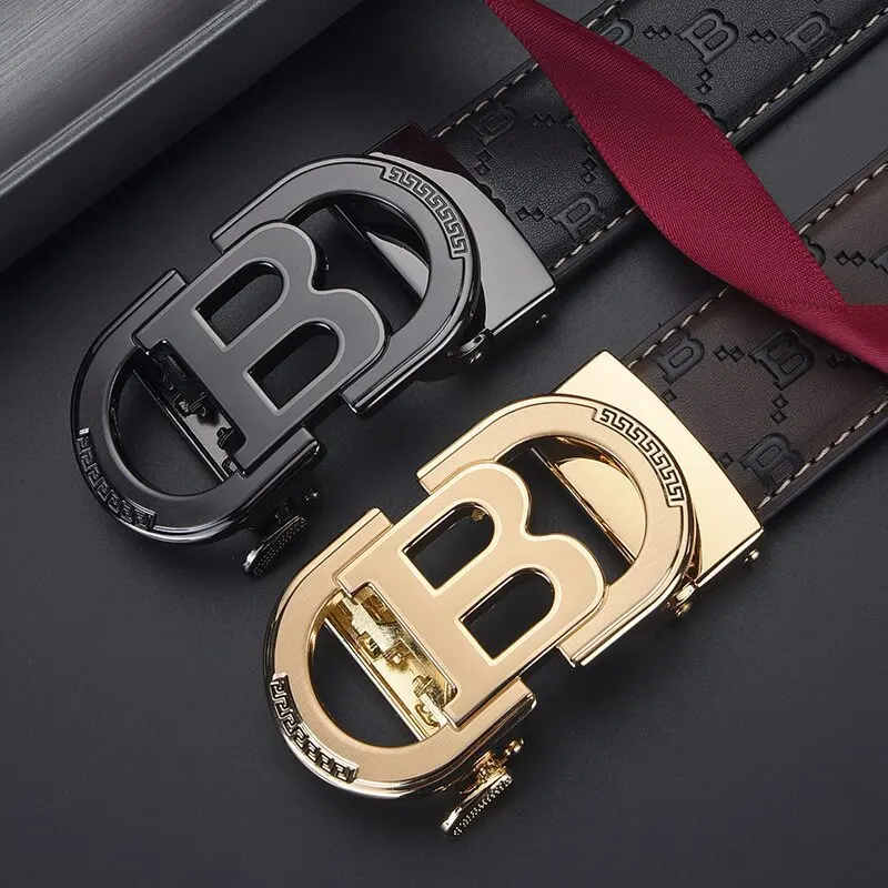 Business Men belt Casual Fashion Luxury Designer Famous Brand Automatic G Buckle Women belts Leather Belt for Men Male Jeans