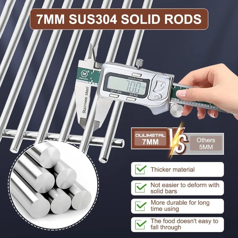 استبدال شبكات الطبخ المصنوعة من الفولاذ المقاوم للصدأ لشواية ويبر سبيريت E210 سبيريت 200 #4