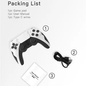 وحدة تحكم لاسلكية بتقنية البلوتوث ، عصا تحكم للكمبيوتر الشخصي مع لوحة تعمل باللمس ، جيروسكوب 6 محاور ، اهتزاز مزدوج ، بدون زمن انتقال ، PS4 ، جهاز PS3 أفضل 8 وحدات تحكم PS4 مبيعا مع مجاذيف - رقم 1