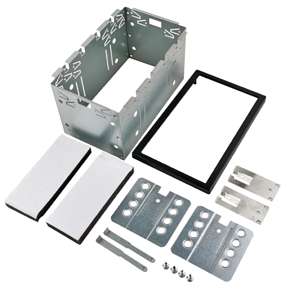 Kit de montagem universal 2 din, quadro de painel de gaiola para 2 din no carro, rádio estéreo, quadro de instalação de rádio estéreo