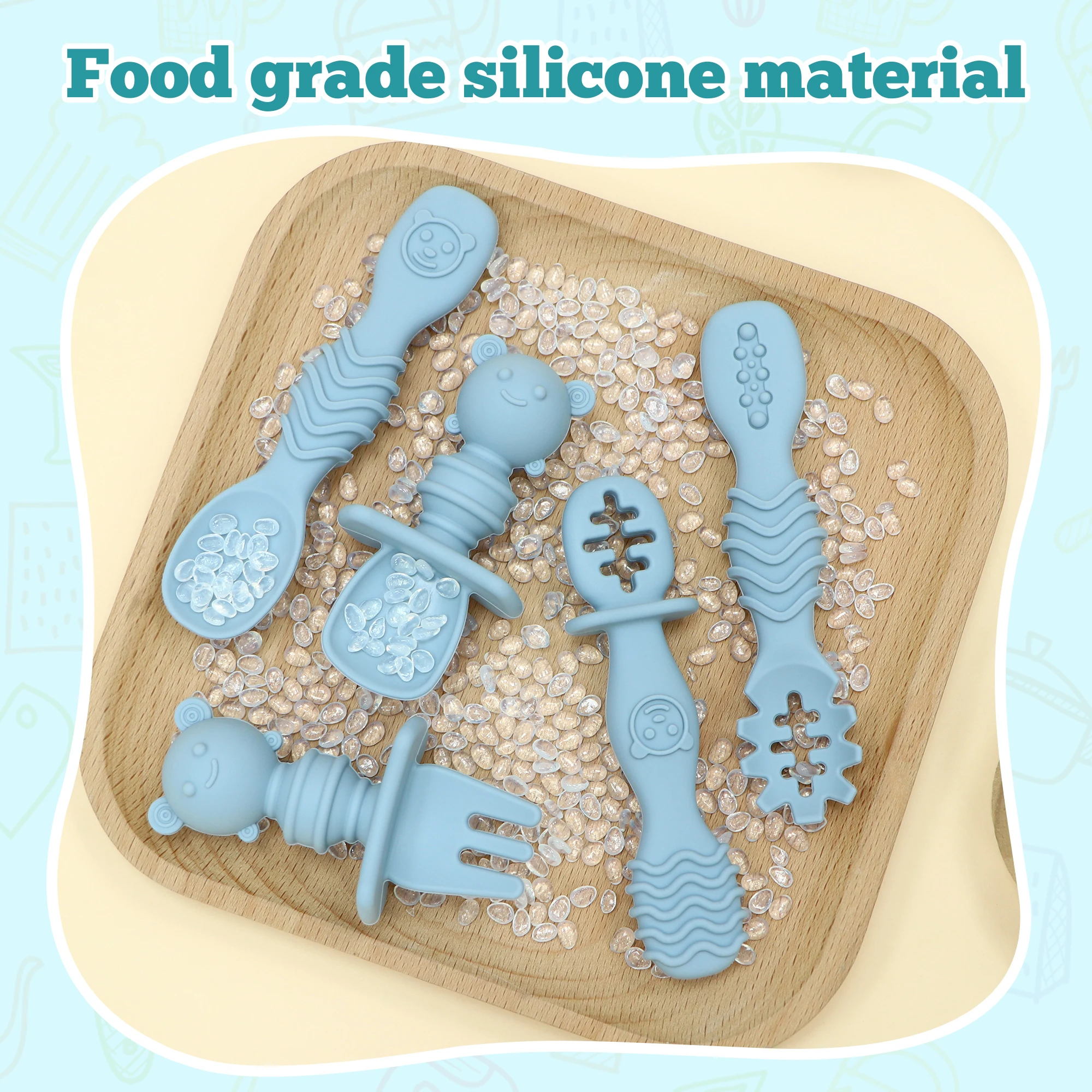 5 Buah Sendok Makan Bayi Silik - Baby Led Weaning Set ulasan dan harga