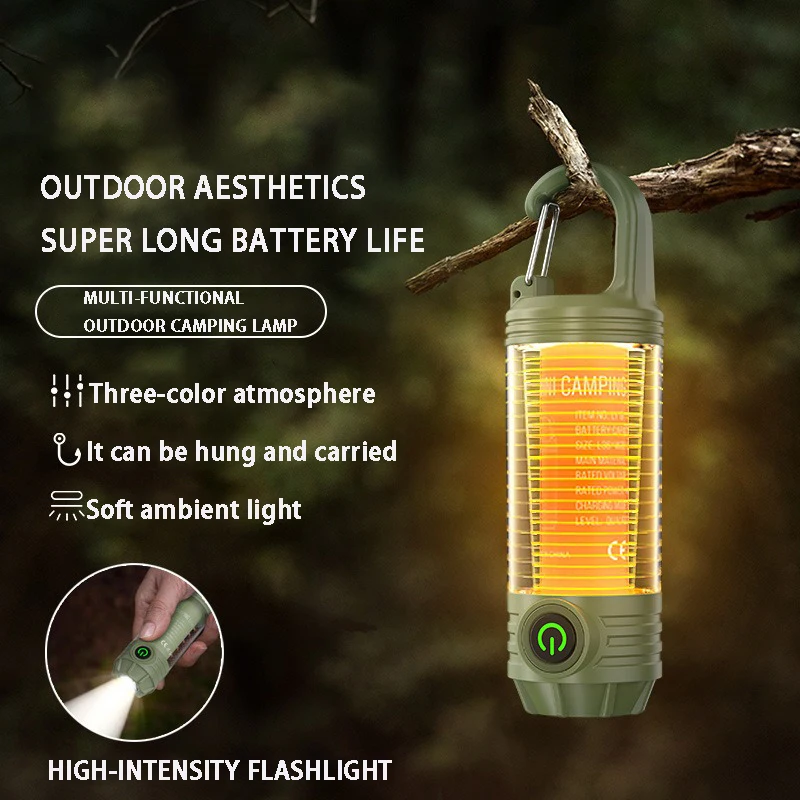 

Multi Functional Outdoor LED Camping Lights Rechargeable Flashlights Portable Night Lights Waterproof Hanging Lamp Travel Lights