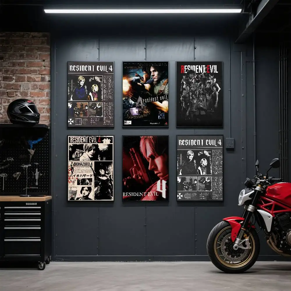 G-Game R-Resident E-Evil 4 Poster Kunstdruck im Anime-Stil, Heimdekoration, ideales Geschenk, perfekte Raumdekoration