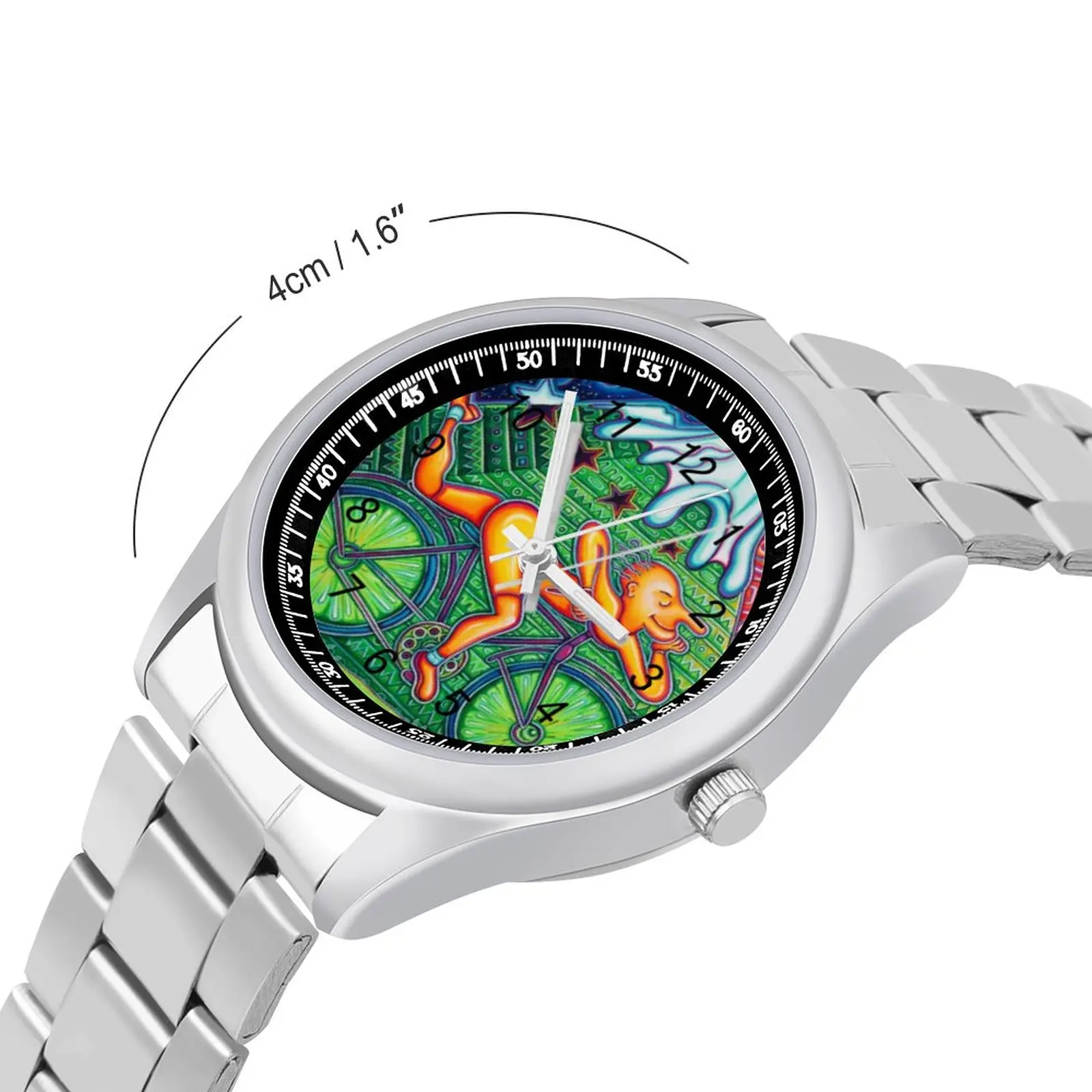 Albert Hoffman Bicycle Day Quartz Watch 1943 Cycle Lsd Trip Acid Day High Class Colored Wrist Watch Steel Boys Home Wristwatch