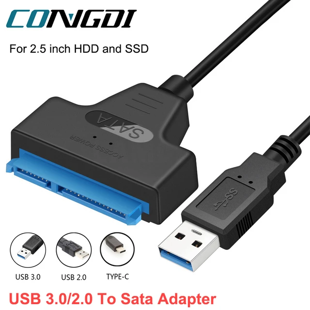 Congdi USB SATA 3 Sata To USB 3.0 6 Gbps 2.5 SSD HDD hard Drive 22 Pin Sata III A25 2.0 AliExpress