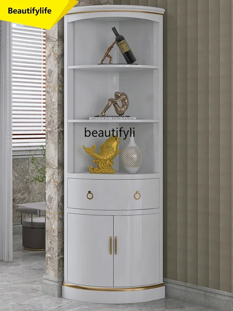 Q181 American corner cabinet corner triangle simple modern living room corner cabinet