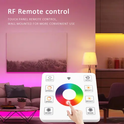 WS2811 RGB IC Running Water Flowing Strip Lights DC 24V 5050 60Leds RGBIC Flexible Ribbon RF Touch Remote Control LED Lighting - Image 4