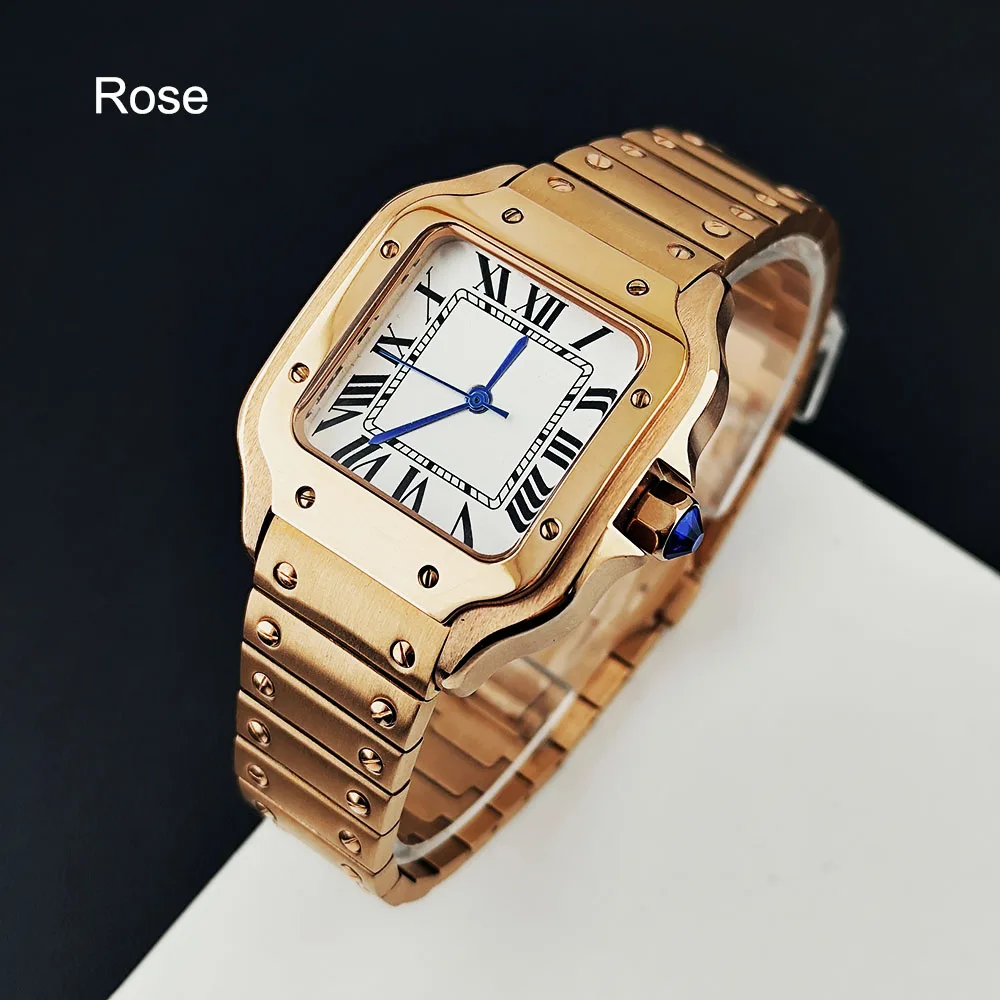 NH05 Ladies' Watch Square watch Silver/Rose/Gold/Black watch 33.5mm Watch Stainless Steel Customized Logo Watch NH05 Movement