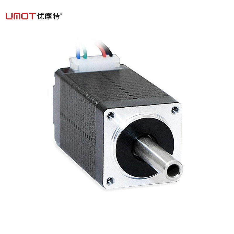 UMOT 30mN.m 0.8A مايكرو نيما 8 عمود مجوف محرك متدرج 20 مللي متر عمود إخراج مزدوج مع فتحة مركزية 3 مللي متر للمعدات الدقيقة لتقوم بها بنفسك