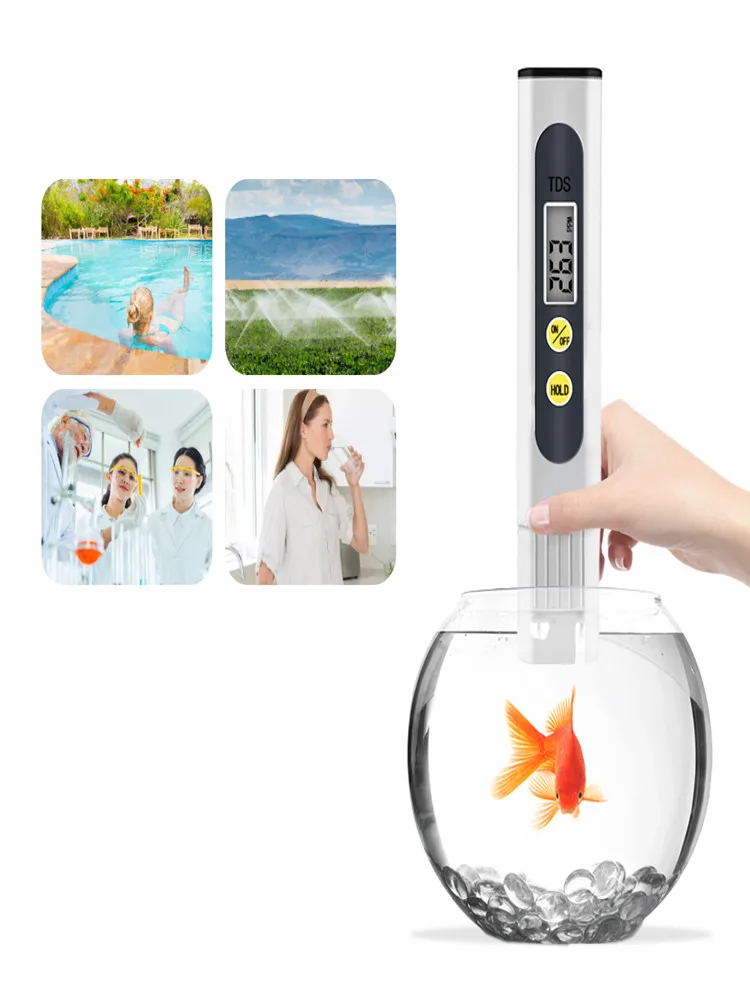 Digital TDS Meter Water Quality Tester Automatic Correction Portable Cute 0~990ppm Measurement Range for Aquariums 40%Off