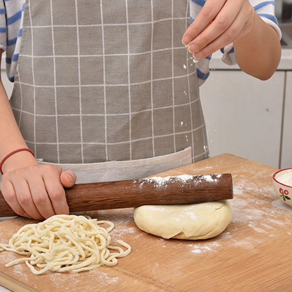

Solid Wooden Rolling Pin Dough Roller 50x3.5cm Hardwearing Non Stick Kitchen Tool Useful for Fondant Sugar Paste Dumplings