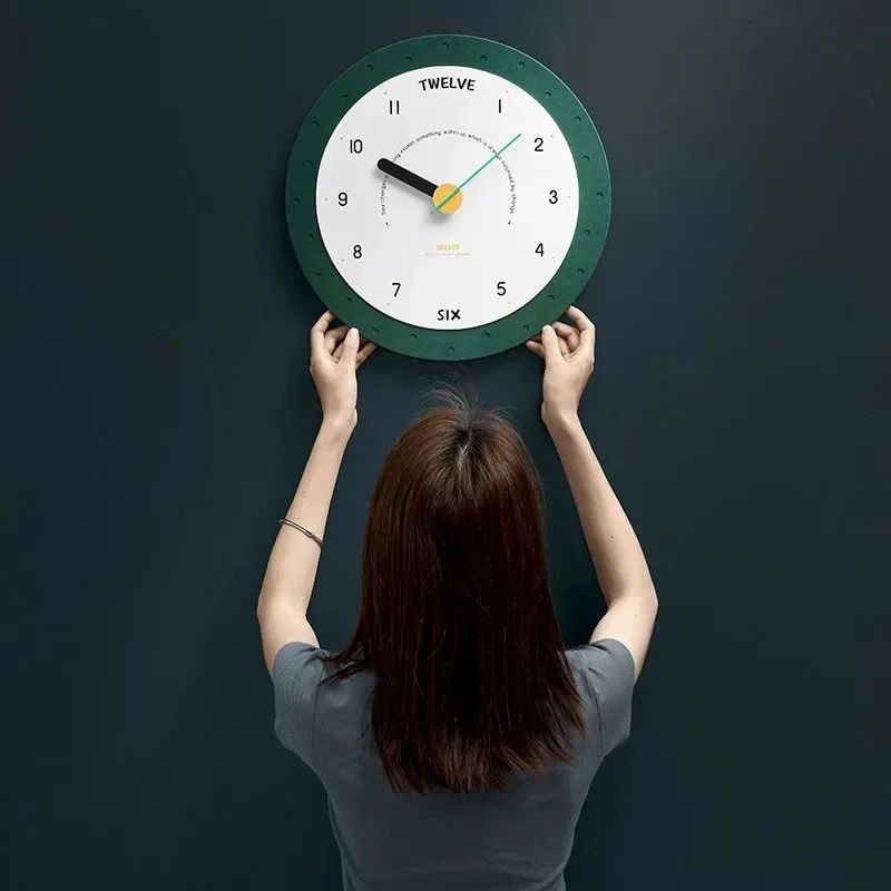 

Simple Fashion Home Clocks Acrylic Study Sitting Living Room Mute Wall Hanging Clock Decorative Quartz Watch
