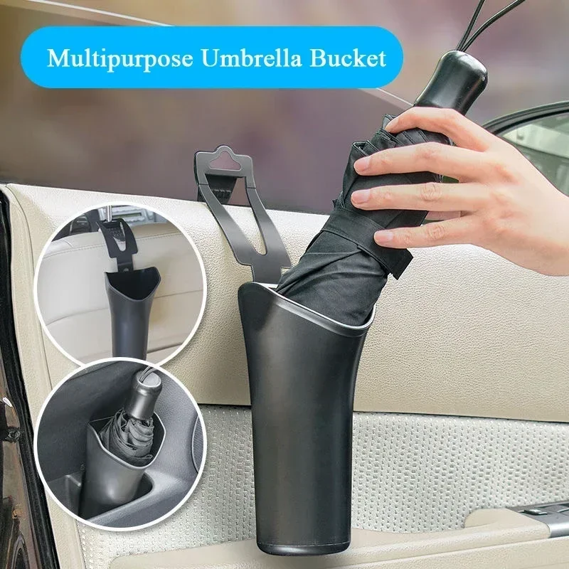 1/2 stücke Auto Regenschirm Halter Hängen Auto Bin Lkw Rücksitz Mülleimer Lagerung Organizer Wasserdichte Regenschirm Halter