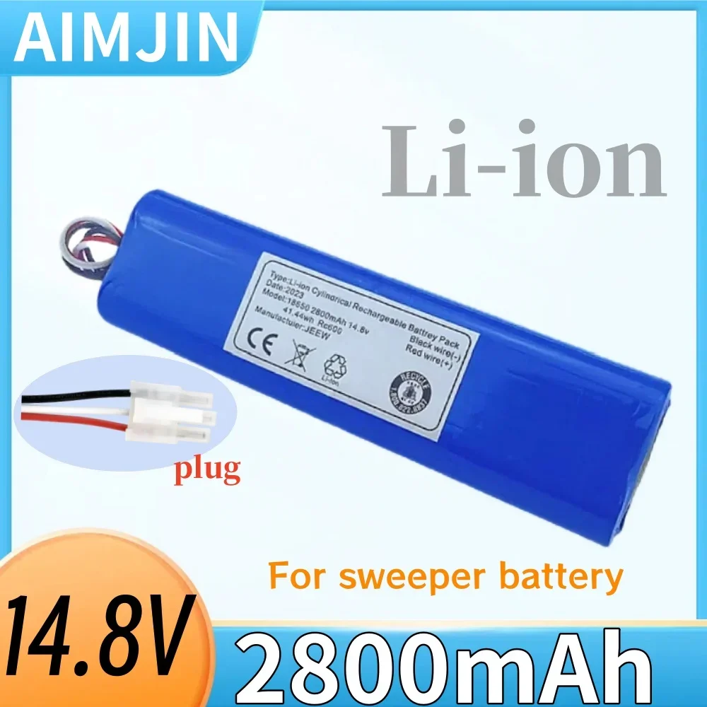 

New 14.8V 2800mAh Lithium-ion Battery Pack 18650 4S1P Suitable for Sweeping Robot Battery replace