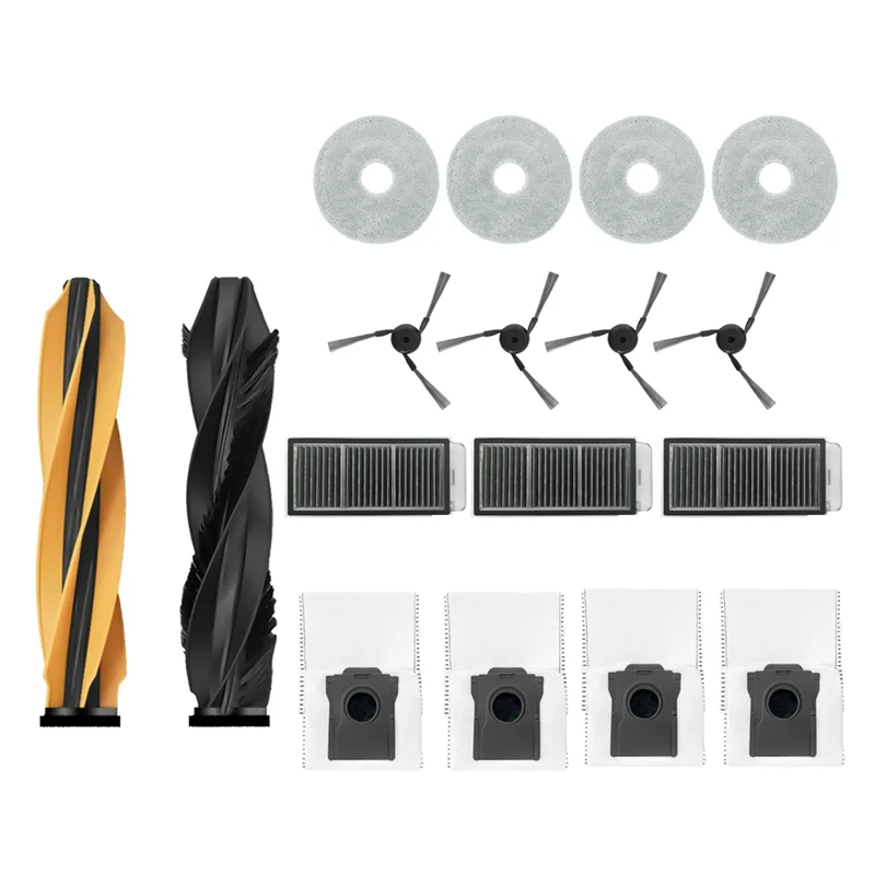 

2Xmain Roller Full Kit Vacuum Parts For Dreame Mova V50 Ultra Side Brush HEPA Filter Mop Cloth Dust Bag Vacuum Parts-A54Q