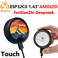 ESP32-C6 Touch 1.43inch AMOLED QSPI Display ESP32 C6 1.43 inch TouchScreen Dual MIC Audio For Xiaozhi AI Deepseek N16R8