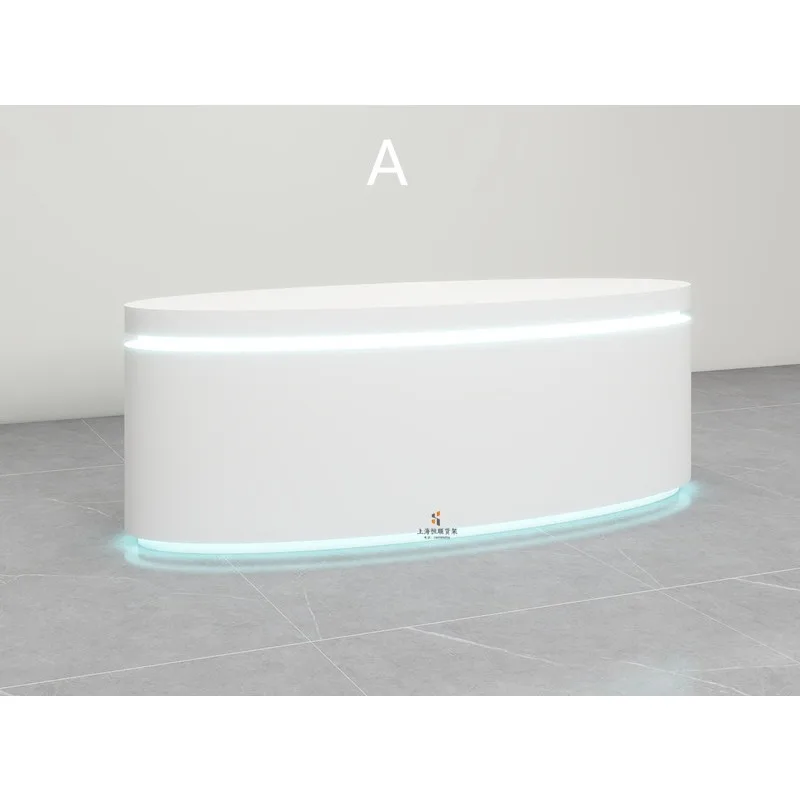 Nakajima Showcase Company Showroom Technology Products Showcase Creative Luminous Table Oval Showcase Customized Paint
