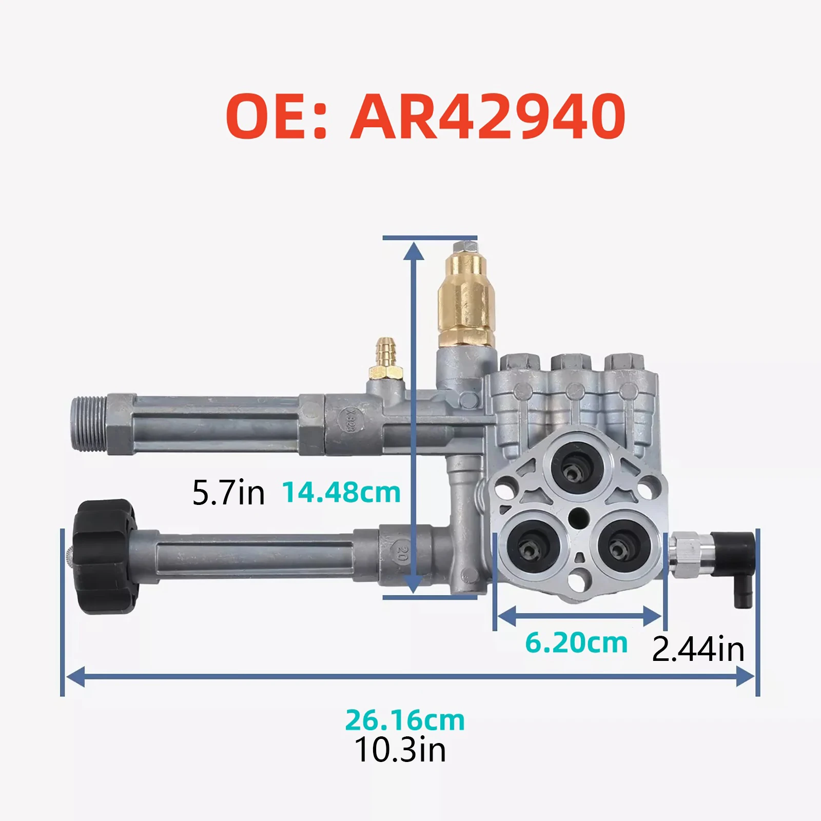 AR42940 Complete Pressure Washer Pump Head Assembly for RMW/SRMW Pumps For Troy-Bilt Replace AR42518 AR43061