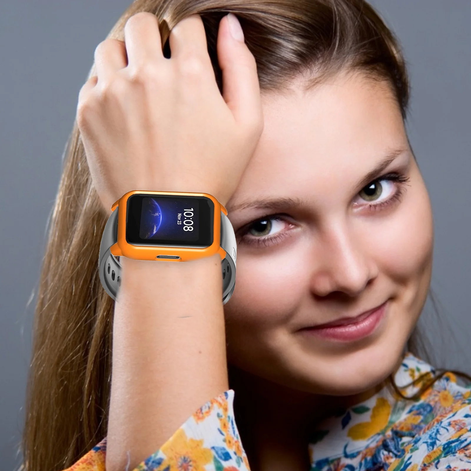 

Watch Case 1Pcs Protective Cover High Hardness Anti-Falling Design Lightweight Comfortable Full Front Curved Edges Protection