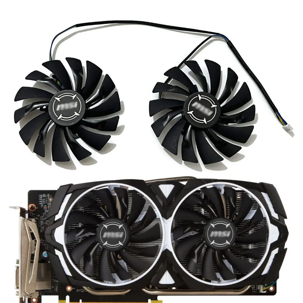 NEW 1SET PLD10010S12HH 95MM GTX 1060 ARMOR GPU Cooling Fan For MSI GeForce GTX 1080TI 1080 1070TI 1070 1060 ARMOR Video card