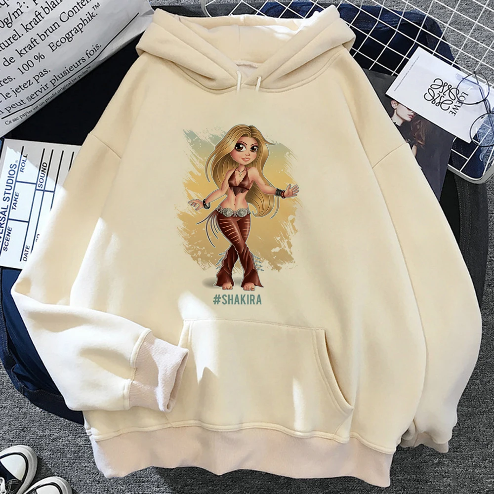 Shakira hoodies women anime graphic 2023 Kawaii pulls women long sleeve top pulls