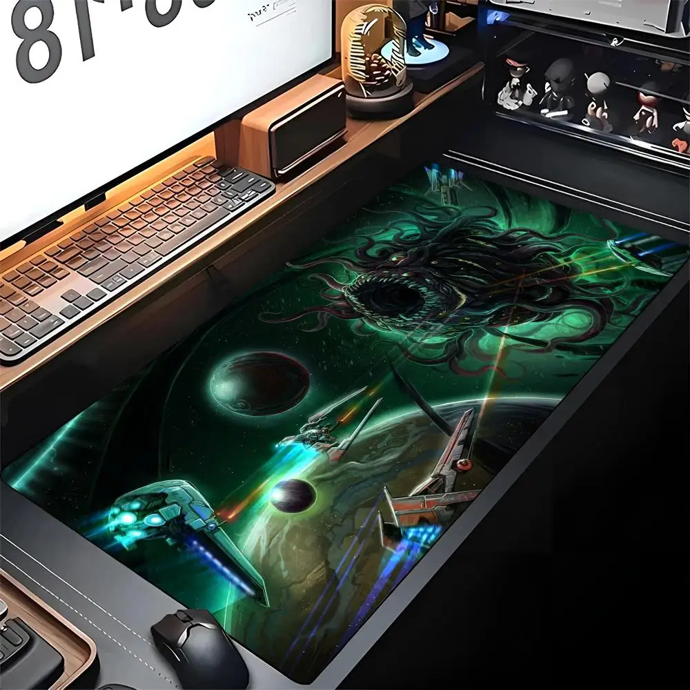 

Alien Mouse Pearlescent Pad Edge Big Gaming Locking Computer Gamer Large Rubber Art Mousepad Laptop Desk Mat