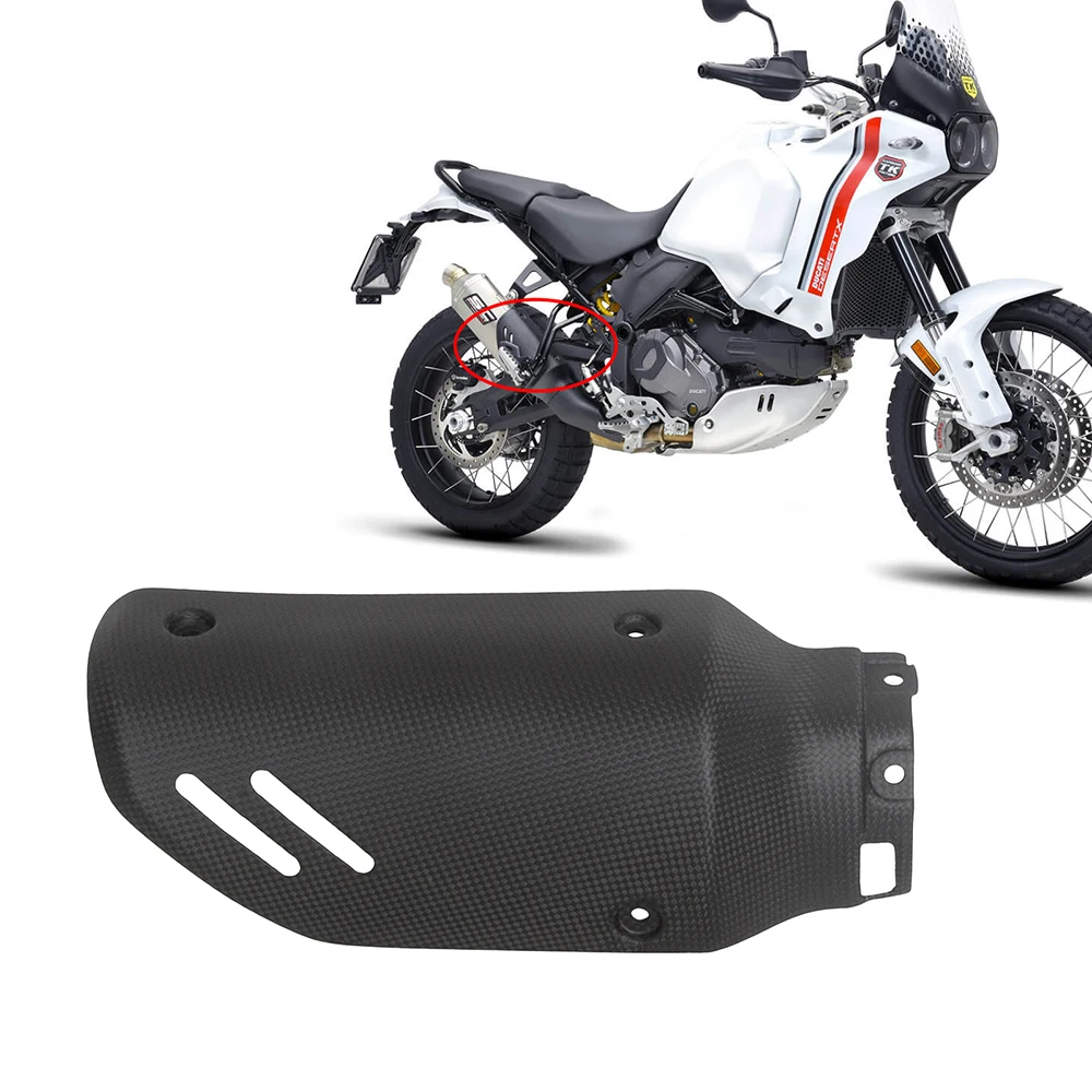 

for DUCATI Desert X 2022 2023 Carbon Fiber Exhaust Cover Motorcycle Muffler Heat Shield Cowl Fairing